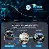 imageEUHOMY 12 Volt Refrigerator 11 Quart 10L Compressor Electric Cooler APP Control Car Fridge 1224V DC ampamp 120240V AC Car refrigerator 468 Portable Freezer for RV Camping TravelRefrigerator