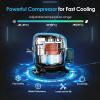 imageEUHOMY 12 Volt Refrigerator 11 Quart 10L Compressor Electric Cooler APP Control Car Fridge 1224V DC ampamp 120240V AC Car refrigerator 468 Portable Freezer for RV Camping TravelRefrigerator