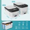 imageEUHOMY 12 Volt Refrigerator 17QT16L Car Refrigerator APP Control Car Fridge 110240V AC 1224V DC Portable Freezer 468 12V Cooler For Van Fishing Camping Travel HomeWhite Black