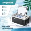 imageEUHOMY 12 Volt Refrigerator 19QT18L Compressor Electric Cooler APP Control Car Fridge 468 Portable Refrigerator 1224V DC 110240V AC Portable Freezer for Camping Travel Boat19 QT