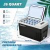 imageEUHOMY 12 Volt Refrigerator 19QT18L Compressor Electric Cooler APP Control Car Fridge 468 Portable Refrigerator 1224V DC 110240V AC Portable Freezer for Camping Travel Boat26 QT