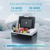 imageEUHOMY 12 Volt Refrigerator 32QT30L Electric Cooler Car Fridge APP Control Car Refrigerator 1224V DC 110240V AC Portable Freezer Usable Battery for Camping Travel Truck OutdoorRefrigerator