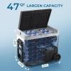 imageEUHOMY 12 Volt Refrigerator 37QT35L Electric Cooler Portable Freezer 12V24V DC 110240V AC 12V Fridge 468 12V Cooler with Wheels ampamp 2 Baskets for Travel Truck Boat CampingRefrigerator