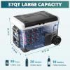 imageEUHOMY 12 Volt Refrigerator 37QT35L Electric Cooler Portable Freezer 12V24V DC 110240V AC 12V Fridge 468 12V Cooler with Wheels ampamp 2 Baskets for Travel Truck Boat CampingRefrigerator