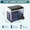 imageEUHOMY 12 Volt Refrigerator 37QT35L Electric Cooler Portable Freezer 12V24V DC 110240V AC 12V Fridge 468 12V Cooler with Wheels ampamp 2 Baskets for Travel Truck Boat CampingRefrigerator