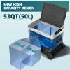 imageEUHOMY 12 Volt Refrigerator 37QT35L Electric Cooler Portable Freezer 12V24V DC 110240V AC 12V Fridge 468 12V Cooler with Wheels ampamp 2 Baskets for Travel Truck Boat CampingRefrigerator