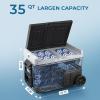 imageEUHOMY 12 Volt Refrigerator 37QT35L Electric Cooler Portable Freezer 12V24V DC 110240V AC 12V Fridge 468 12V Cooler with Wheels ampamp 2 Baskets for Travel Truck Boat CampingRefrigerator