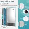 imageEUHOMY 15quot W Commercial Under Counter Ice Maker Machine 100 LbDay AutoCleaning ampamp 24H Timer Gravity DrainageStainless Steel Builtin Freestanding Ice Maker 24 Lb Bin Ideal for Commercial ampamp HomeSilver