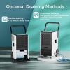 imageEUHOMY 160 Pints Commercial Dehumidifier Large Dehumidifier With Drain Hose Timer and 4 WheelsIndustrial Dehumidifiers for Flood Repair Drying Basement Warehouse and FactoryDH01