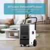 imageEUHOMY 160 Pints Commercial Dehumidifier Large Dehumidifier With Drain Hose Timer and 4 WheelsIndustrial Dehumidifiers for Flood Repair Drying Basement Warehouse and FactoryDH01
