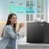 imageEUHOMY 17 CuFt Mini Fridge with Freezer Reversible Single Door Compact Refrigerator Adjustable Thermostat Energy Saving Mini Fridge for Bedroom Office Dorm BlackBlack