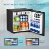 imageEUHOMY 17 CuFt Mini Fridge with Freezer Reversible Single Door Compact Refrigerator Adjustable Thermostat Energy Saving Mini Fridge for Bedroom Office Dorm BlackBlack