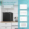 imageEUHOMY 17 CuFt Mini Fridge with Freezer Reversible Single Door Compact Refrigerator Adjustable Thermostat Energy Saving Mini Fridge for Bedroom Office Dorm BlackBlack