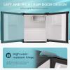 imageEUHOMY 17 CuFt Mini Fridge with Freezer Reversible Single Door Compact Refrigerator Adjustable Thermostat Energy Saving Mini Fridge for Bedroom Office Dorm BlackSilver