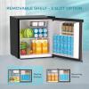 imageEUHOMY 17 CuFt Mini Fridge with Freezer Reversible Single Door Compact Refrigerator Adjustable Thermostat Energy Saving Mini Fridge for Bedroom Office Dorm BlackSilver