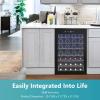 imageEUHOMY 18L Beverage Refrigerator Cooler 24 Cans Mini Fridge with Quiet Compressor Countertop Small Fridge with 40F61F Digital Temperature Control LED Lgiht for Home Bar Office45 CUFT