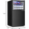imageEUHOMY 18L Beverage Refrigerator Cooler 24 Cans Mini Fridge with Quiet Compressor Countertop Small Fridge with 40F61F Digital Temperature Control LED Lgiht for Home Bar Office30 CUFT