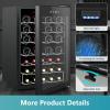 imageEUHOMY 18L Beverage Refrigerator Cooler 24 Cans Mini Fridge with Quiet Compressor Countertop Small Fridge with 40F61F Digital Temperature Control LED Lgiht for Home Bar Office45 CUFT