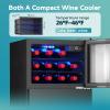 imageEUHOMY 18L Beverage Refrigerator Cooler 24 Cans Mini Fridge with Quiet Compressor Countertop Small Fridge with 40F61F Digital Temperature Control LED Lgiht for Home Bar Office30 CUFT