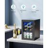 imageEUHOMY 18L Beverage Refrigerator Cooler 24 Cans Mini Fridge with Quiet Compressor Countertop Small Fridge with 40F61F Digital Temperature Control LED Lgiht for Home Bar Office18L