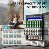 imageEUHOMY 24 Inch Beverage Refrigerator 180 Can Builtin Beverage Cooler Under Counter Beer Fridge with Glass Door for Soda Water Wine  For Kitchen Bar or Office24 Undercounter Beverage Refrigerator