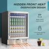 imageEUHOMY 24 Inch Beverage Refrigerator 180 Can Builtin Beverage Cooler Under Counter Beer Fridge with Glass Door for Soda Water Wine  For Kitchen Bar or Office24 Undercounter Beverage Refrigerator