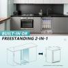 imageEUHOMY 24 Inch Beverage Refrigerator 180 Can Builtin Beverage Cooler Under Counter Beer Fridge with Glass Door for Soda Water Wine  For Kitchen Bar or Office24 Undercounter Beverage Refrigerator