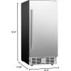 imageEUHOMY 24 Inch Beverage Refrigerator Builtin and Freestanding Beverage Cooler 180 Can Under Counter Beverage Fridge with Stainless Steel Door Outdoor Refrigerator for Soda Beer Wine15 Stainless Steel Refrigerator