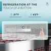 imageEUHOMY 24 Inch Under Counter Double Drawer Fridge Weather Proof Stainless Steel Outdoor Beverage Refrigerator for Patio Builtin Beverage Fridge for Home ampamp Commercial Use Stainless Steel SilverDrawer Refrigerator