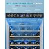 imageEUHOMY 24 Inch Wine Cooler Refrigerator 54 BottlDual Zone Builtin or Freestanding Wine Fridge with Glass Door Wine Refrigerator for Home Bar Kitchen24 Dual Zone Wine Cooler