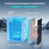 imageEUHOMY 32 CuFt Mini Fridge with Freezer Single Door Compact Refrigerator Energy Saving Mini Refrigerator Adjustable Thermostat Mini fridge for Bedroom Dorm Office SilverBlack