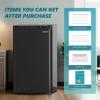 imageEUHOMY 32 CuFt Mini Fridge with Freezer Single Door Compact Refrigerator Energy Saving Mini Refrigerator Adjustable Thermostat Mini fridge for Bedroom Dorm Office SilverBlack