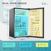 imageEUHOMY 32 CuFt Mini Fridge with Freezer Single Door Compact Refrigerator Energy Saving Mini Refrigerator Adjustable Thermostat Mini fridge for Bedroom Dorm Office SilverBlack