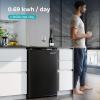 imageEUHOMY 32 CuFt Mini Fridge with Freezer Single Door Compact Refrigerator Energy Saving Mini Refrigerator Adjustable Thermostat Mini fridge for Bedroom Dorm Office SilverBlack