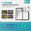 imageEUHOMY 32 CuFt Mini Fridge with Freezer Single Door Compact Refrigerator Energy Saving Mini Refrigerator Adjustable Thermostat Mini fridge for Bedroom Dorm Office SilverBlack