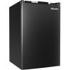 imageEUHOMY 32 CuFt Mini Fridge with Freezer Single Door Compact Refrigerator Energy Saving Mini Refrigerator Adjustable Thermostat Mini fridge for Bedroom Dorm Office SilverBlack