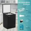 imageEUHOMY 35 CuFt Chest Freezer with Removable Basket Small Deep Freezer Adjustable 7 Thermostat Quiet Mini Freezer FreeStanding Top Door Energy Saving for ApartmentGarageBasementDormHomeBlack35 CUFTWith Wheels
