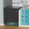 imageEUHOMY 35 CuFt Chest Freezer with Removable Basket Small Deep Freezer Adjustable 7 Thermostat Quiet Mini Freezer FreeStanding Top Door Energy Saving for ApartmentGarageBasementDormHomeBlack50 CUFT