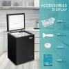 imageEUHOMY 35 CuFt Chest Freezer with Removable Basket Small Deep Freezer Adjustable 7 Thermostat Quiet Mini Freezer FreeStanding Top Door Energy Saving for ApartmentGarageBasementDormHomeBlack50 CUFT