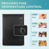 imageEUHOMY 35 CuFt Chest Freezer with Removable Basket Small Deep Freezer Adjustable 7 Thermostat Quiet Mini Freezer FreeStanding Top Door Energy Saving for ApartmentGarageBasementDormHomeBlack35 CUFT