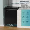 imageEUHOMY 35 CuFt Chest Freezer with Removable Basket Small Deep Freezer Adjustable 7 Thermostat Quiet Mini Freezer FreeStanding Top Door Energy Saving for ApartmentGarageBasementDormHomeBlack35 CUFTWith Wheels