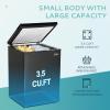 imageEUHOMY 35 CuFt Chest Freezer with Removable Basket Small Deep Freezer Adjustable 7 Thermostat Quiet Mini Freezer FreeStanding Top Door Energy Saving for ApartmentGarageBasementDormHomeBlack35 CUFT