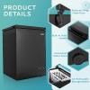 imageEUHOMY 35 CuFt Chest Freezer with Removable Basket Small Deep Freezer Adjustable 7 Thermostat Quiet Mini Freezer FreeStanding Top Door Energy Saving for ApartmentGarageBasementDormHomeBlack35 CUFT