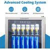 imageEUHOMY Back Bar Cooler With 2 Glass Swing Doors Under Counter Back Bar Refrigerator with LED Lighting 74 CuFt Counter Height Refrigerator for Beer Soda Drinks Wine Black32 CUFT Beverage Refrigerator