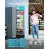 imageEUHOMY Back Bar Cooler With 2 Glass Swing Doors Under Counter Back Bar Refrigerator with LED Lighting 74 CuFt Counter Height Refrigerator for Beer Soda Drinks Wine Black12 CUFT Commercial Refrigerator