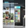 imageEUHOMY Back Bar Cooler With 2 Glass Swing Doors Under Counter Back Bar Refrigerator with LED Lighting 74 CuFt Counter Height Refrigerator for Beer Soda Drinks Wine Black9 CUFT Commercial Refrigerator