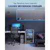 imageEUHOMY Beverage Refrigerator and Cooler 128 Can Mini fridge with Glass Door Small Refrigerator with Adjustable Shelves for Soda Beer or Wine HomeBarOffice BlackSilver