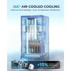 imageEUHOMY Beverage Refrigerator and Cooler 128 Can Mini fridge with Glass Door Small Refrigerator with Adjustable Shelves for Soda Beer or Wine HomeBarOffice BlackSilver