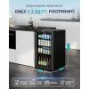 imageEUHOMY Beverage Refrigerator and Cooler 128 Can Mini fridge with Glass Door Small Refrigerator with Adjustable Shelves for Soda Beer or Wine HomeBarOffice BlackBlack