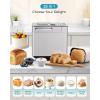 imageEUHOMY Bread Maker Machine 2LB Breadmaker with 13 Programs for 3 Loaf Sizes ampamp 3 Crust Colors Bread Machine Maker with Fruit and Nut Dispenser Nonstick Pan Dough Maker Ideal for Gifts BreadmakerBread Maker 25 Programs